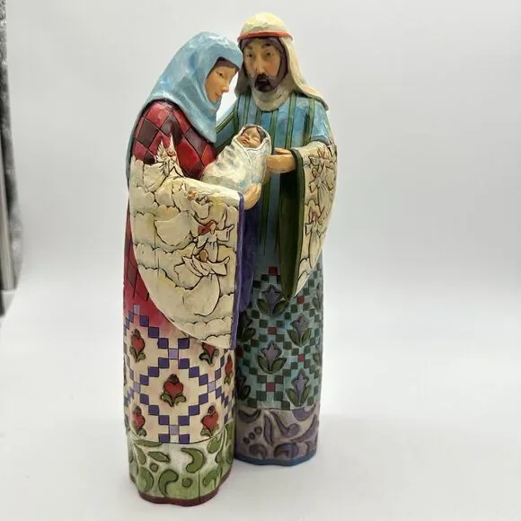 2006 Jim Shore Blessed Family Figurine 4005277 Holy Family with Box - Picture 7 of 16
